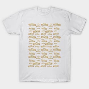 Sombrero Vueltiao Gold Leaf Pattern (White Background) T-Shirt